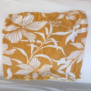 yellow floral tube top
